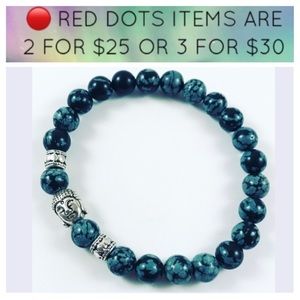 🔴Men or women obsidian gemstone beads and buddha